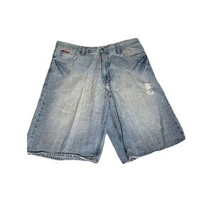 Vintage ecko unlimited Denim Shorts Men’s 36 Distressed 90s Y2K Punk